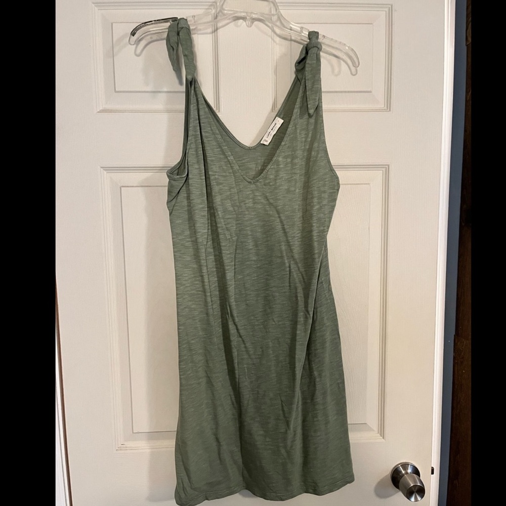 Lucky Brand olive green shift dress/cover up